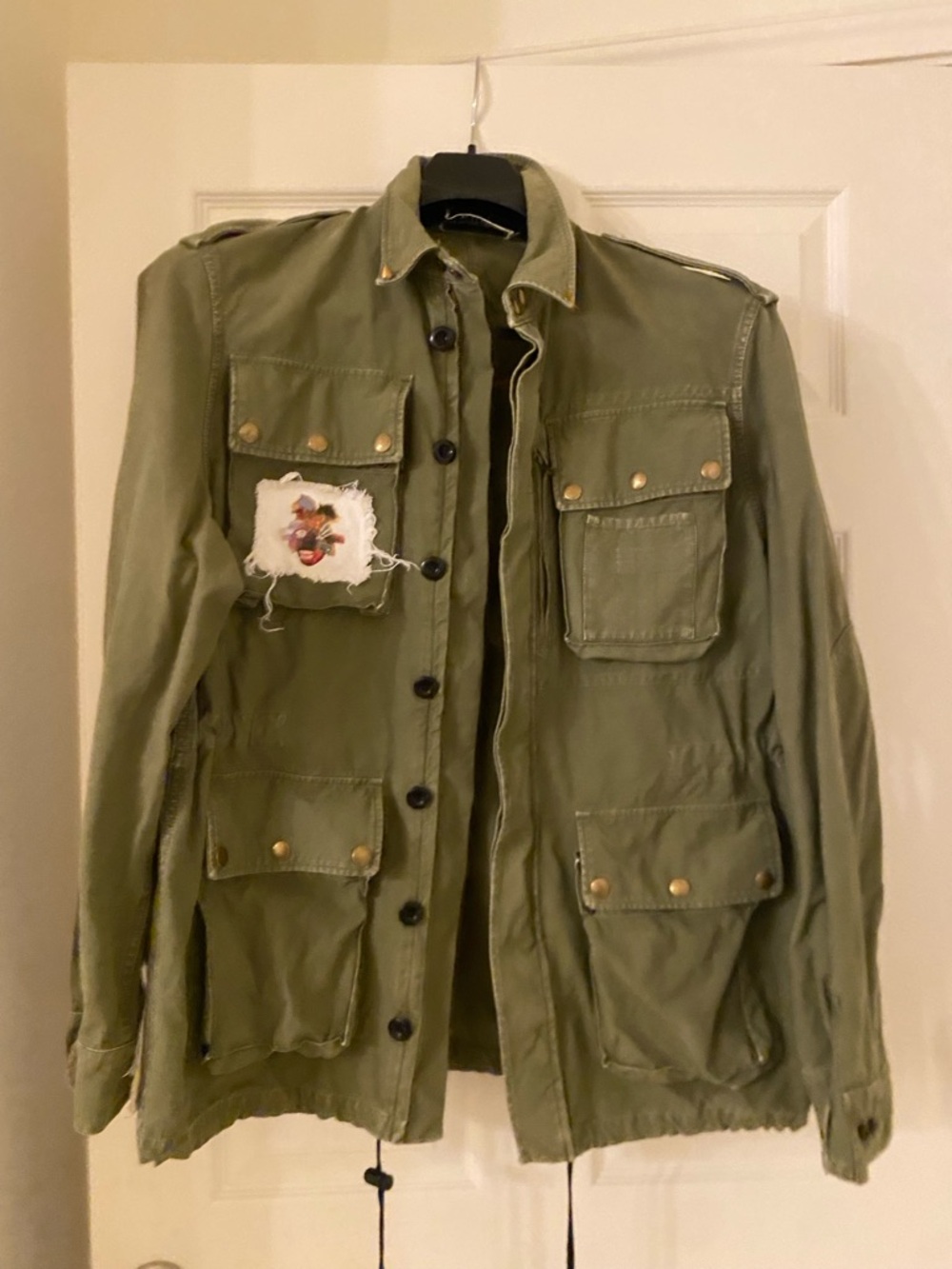 Faith Connection Olive Green Military-Style Men’s Field Jacket